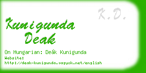 kunigunda deak business card