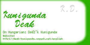 kunigunda deak business card